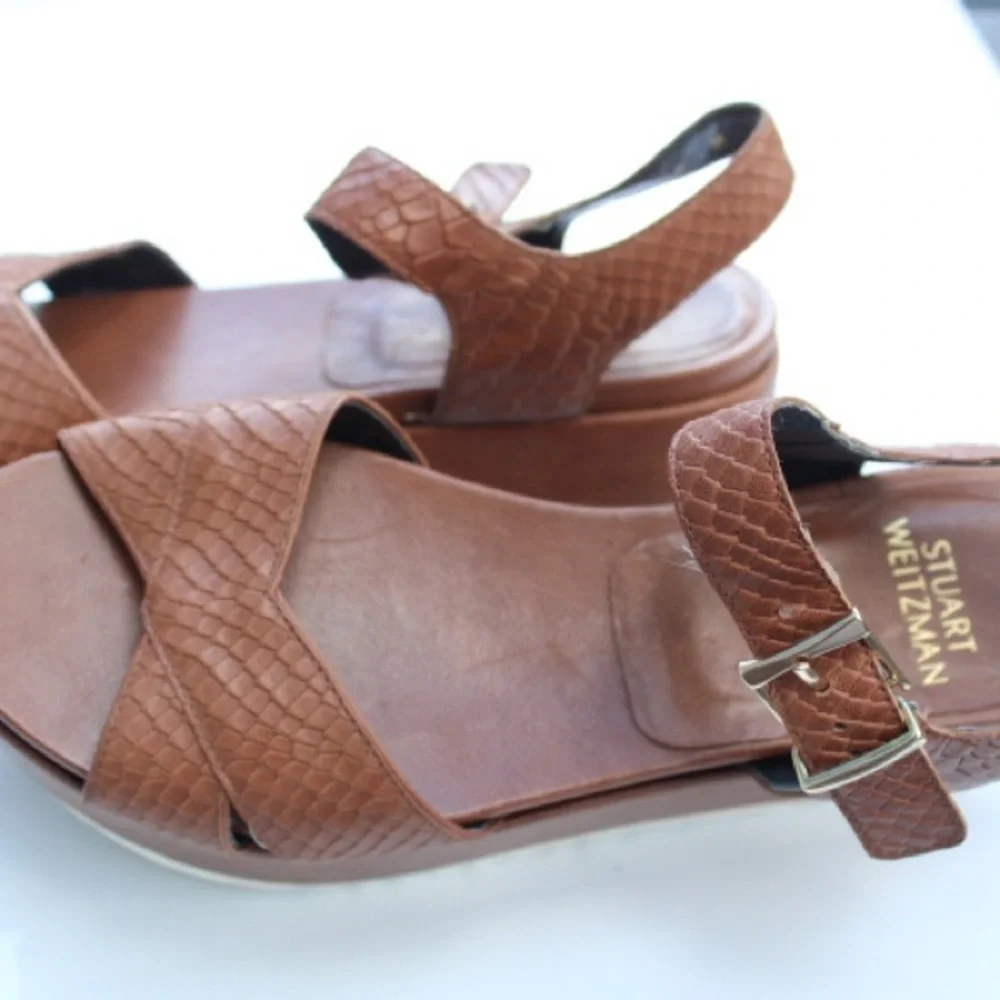 Stuart Weitzman platform wedges Leather upper